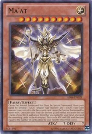 Ma'at (AP04-EN021) - Astral Pack 4 Unlimited - Premium Yugioh Single from Konami - Just $0.25! Shop now at Game Crave Tournament Store