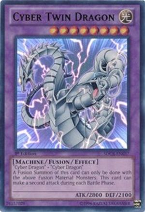 Cyber Twin Dragon (SDCR-EN037) - Structure Deck: Cyber Dragon Revolution 1st Edition - Premium Yugioh Single from Konami - Just $0.19! Shop now at Game Crave Tournament Store