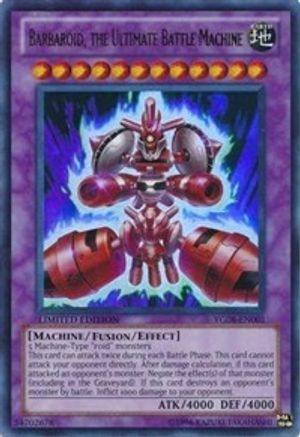 Barbaroid, the Ultimate Battle Machine (YG08-EN001) - Yu-Gi-Oh! GX Manga Promotional Cards Limited - Premium Yugioh Single from Konami - Just $4.09! Shop now at Game Crave Tournament Store