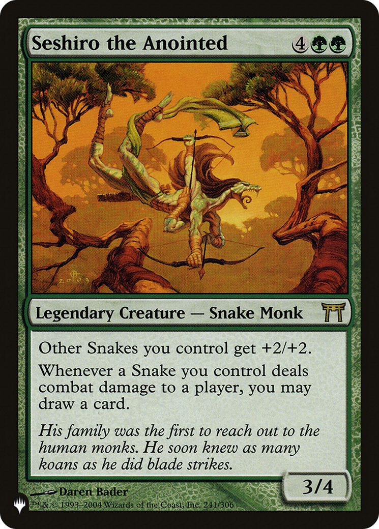 Seshiro the Anointed (PLIST-701) - The List - Premium MTG Single from Wizards of the Coast - Just $2.11! Shop now at Game Crave Tournament Store