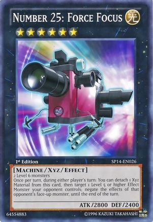 Number 25: Force Focus (Starfoil) (SP14-EN026) - Star Pack 2014 1st Edition - Premium Yugioh Single from Konami - Just $0.95! Shop now at Game Crave Tournament Store