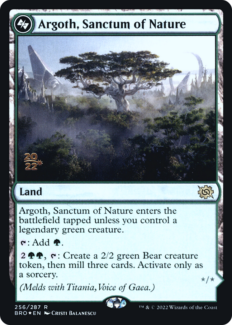 Argoth, Sanctum of Nature (PBRO-256AS) - The Brothers' War Promos Foil - Premium MTG Single from Wizards of the Coast - Just $4.90! Shop now at Game Crave Tournament Store