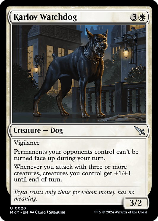 Karlov Watchdog (MKM-020) - Murders at Karlov Manor Foil - Premium MTG Single from Wizards of the Coast - Just $0.25! Shop now at Game Crave Tournament Store