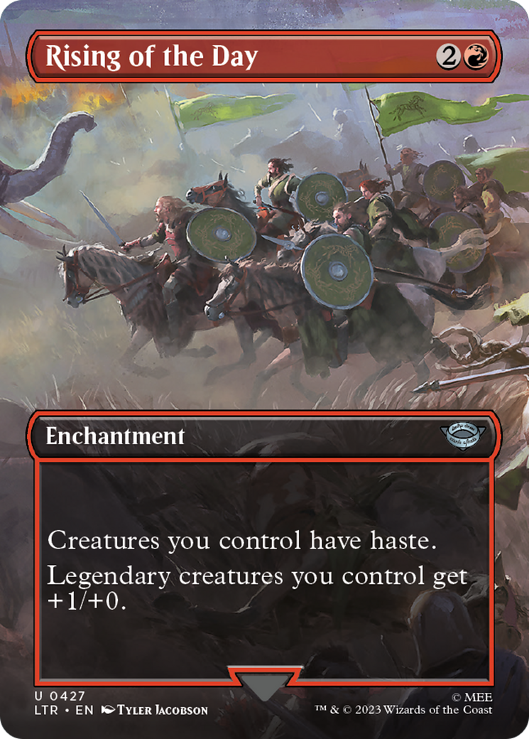 Rising of the Day (LTR-427) - The Lord of the Rings: Tales of Middle-earth (Borderless) - Premium MTG Single from Wizards of the Coast - Just $0.08! Shop now at Game Crave Tournament Store