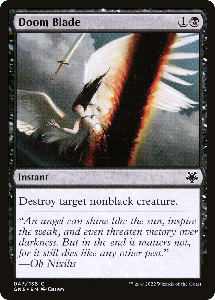 Doom Blade (GN3-047) - Game Night: Free-for-All - Premium MTG Single from Wizards of the Coast - Just $0.25! Shop now at Game Crave Tournament Store