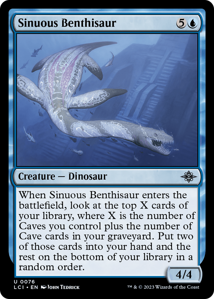 Sinuous Benthisaur (LCI-076) - The Lost Caverns of Ixalan - Premium MTG Single from Wizards of the Coast - Just $0.08! Shop now at Game Crave Tournament Store