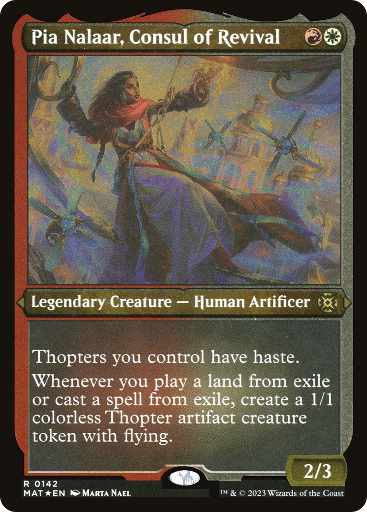Pia Nalaar, Consul of Revival (MAT-142) - March of the Machine: The Aftermath Etched Foil - Premium MTG Single from Wizards of the Coast - Just $0.25! Shop now at Game Crave Tournament Store