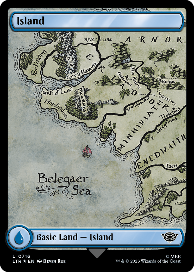 Island (LTR-716) - The Lord of the Rings: Tales of Middle-earth Foil - Premium MTG Single from Wizards of the Coast - Just $0.44! Shop now at Game Crave Tournament Store