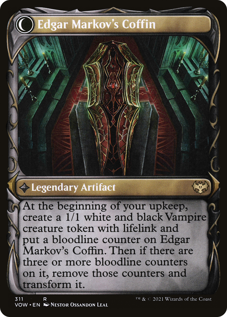 Edgar, Charmed Groom // Edgar Markov's Coffin (VOW-311) - Innistrad: Crimson Vow: (Showcase, Double Faced Transform) Foil - Premium MTG Single from Wizards of the Coast - Just $1.71! Shop now at Game Crave Tournament Store