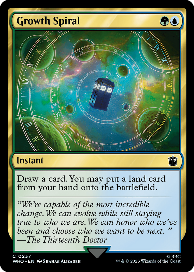 Growth Spiral (WHO-237) - Doctor Who - Premium MTG Single from Wizards of the Coast - Just $0.26! Shop now at Game Crave Tournament Store