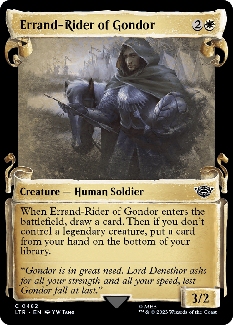 Errand-Rider of Gondor (LTR-462) - The Lord of the Rings: Tales of Middle-earth: (Showcase) - Premium MTG Single from Wizards of the Coast - Just $0.08! Shop now at Game Crave Tournament Store