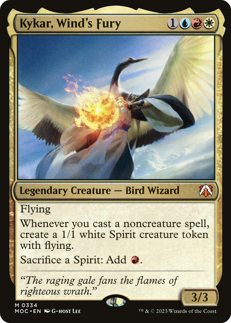 Kykar, Wind's Fury (MOC-334) - March of the Machine Commander - Premium MTG Single from Wizards of the Coast - Just $0.24! Shop now at Game Crave Tournament Store