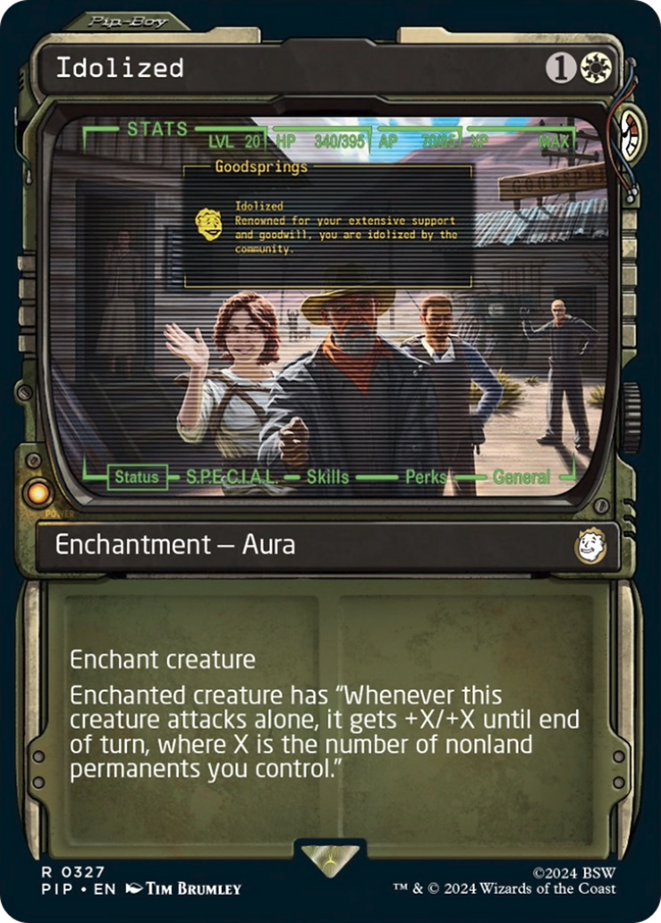 Idolized (PIP-327) - Fallout: (Showcase) - Premium MTG Single from Wizards of the Coast - Just $0.73! Shop now at Game Crave Tournament Store
