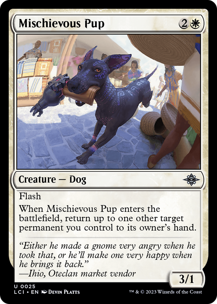 Mischievous Pup (LCI-025) - The Lost Caverns of Ixalan - Premium MTG Single from Wizards of the Coast - Just $0.08! Shop now at Game Crave Tournament Store