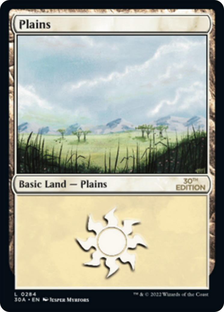 Plains (30A-284) - 30th Anniversary Edition - Premium MTG Single from Wizards of the Coast - Just $0.33! Shop now at Game Crave Tournament Store