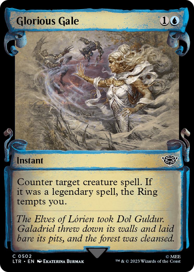Glorious Gale (LTR-502) - The Lord of the Rings: Tales of Middle-earth: (Showcase) Foil - Premium MTG Single from Wizards of the Coast - Just $0.10! Shop now at Game Crave Tournament Store