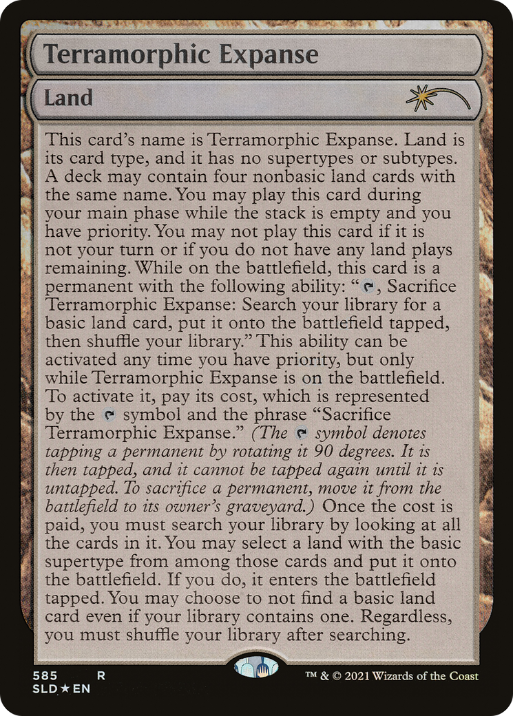 Terramorphic Expanse (SLD-585) - Secret Lair Drop Foil - Premium MTG Single from Wizards of the Coast - Just $0.63! Shop now at Game Crave Tournament Store