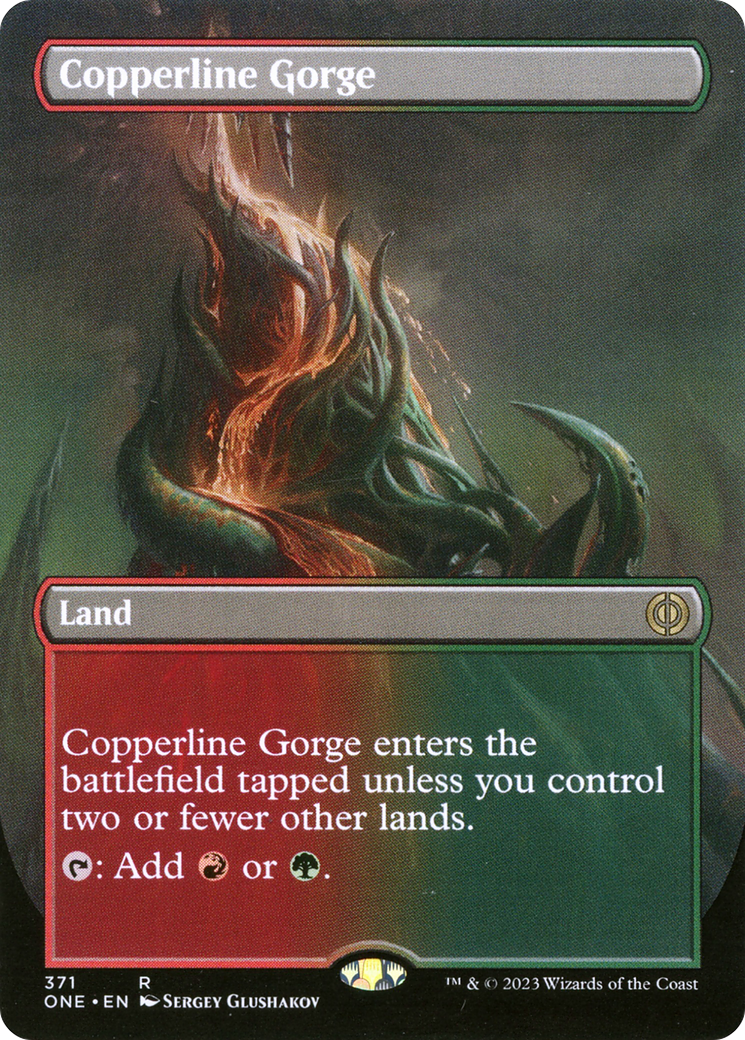 Copperline Gorge (ONE-371) - Phyrexia: All Will Be One (Borderless) - Premium MTG Single from Wizards of the Coast - Just $0.40! Shop now at Game Crave Tournament Store