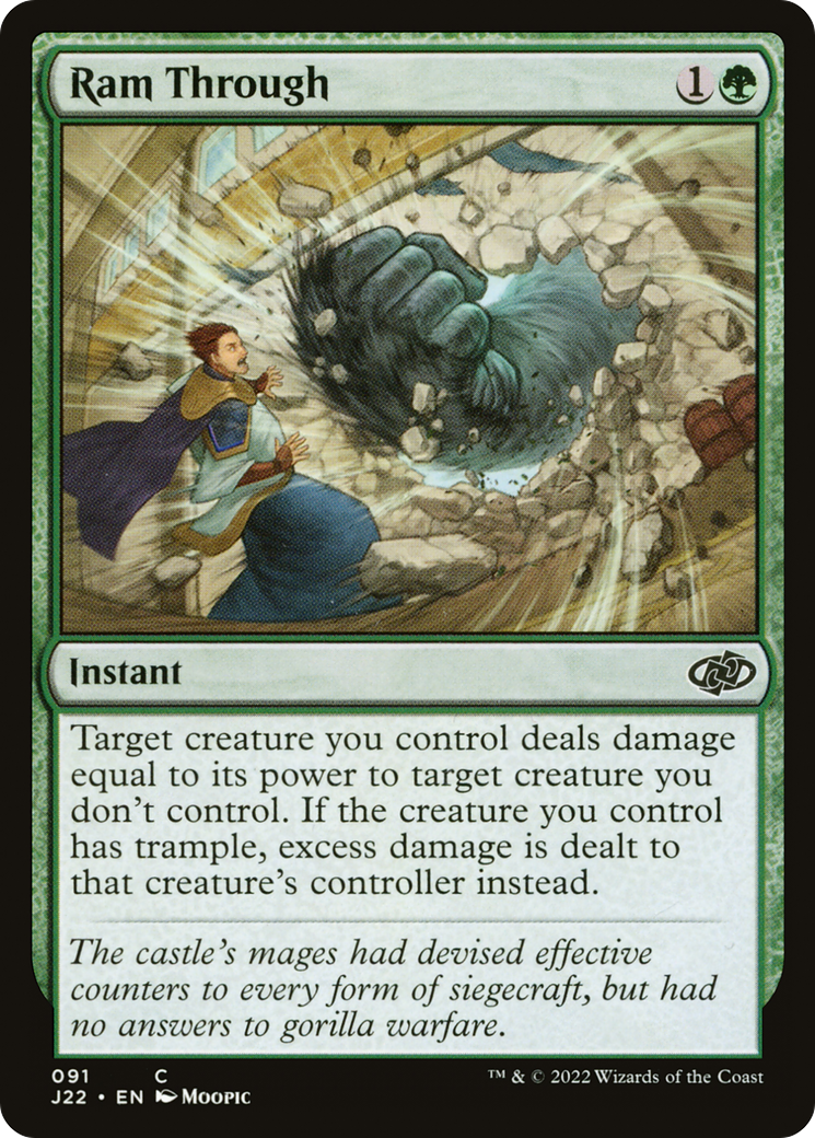 Ram Through (J22-091) - Jumpstart 2022 - Premium MTG Single from Wizards of the Coast - Just $0.32! Shop now at Game Crave Tournament Store