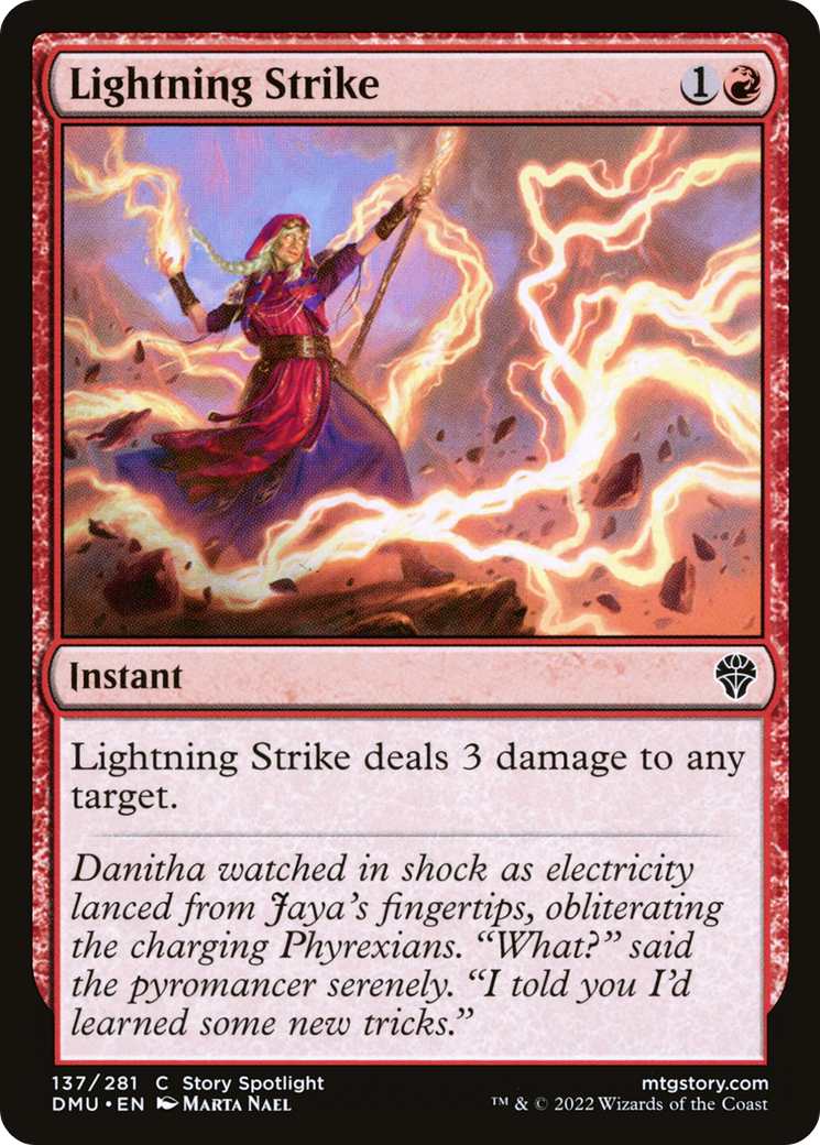 Lightning Strike (DMU-137) - Dominaria United - Premium MTG Single from Wizards of the Coast - Just $0.08! Shop now at Game Crave Tournament Store