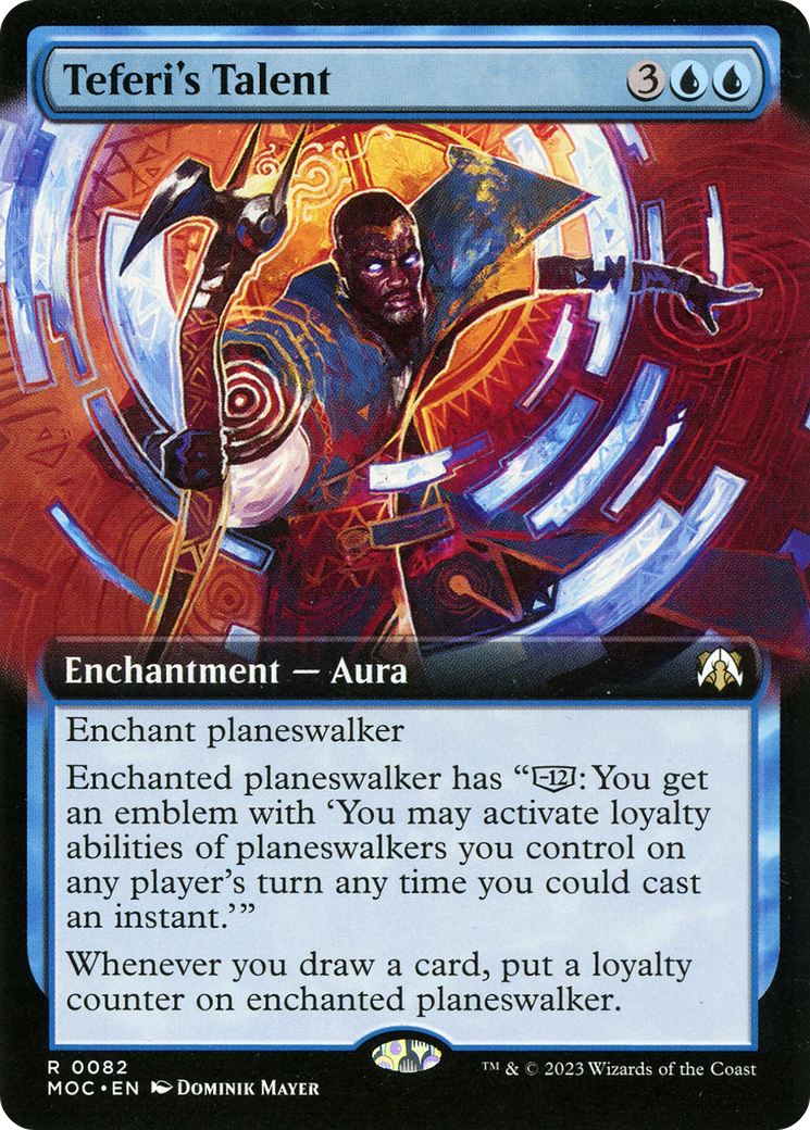 Teferi's Talent (MOC-082) - March of the Machine Commander: (Extended Art) Foil - Premium MTG Single from Wizards of the Coast - Just $0.28! Shop now at Game Crave Tournament Store