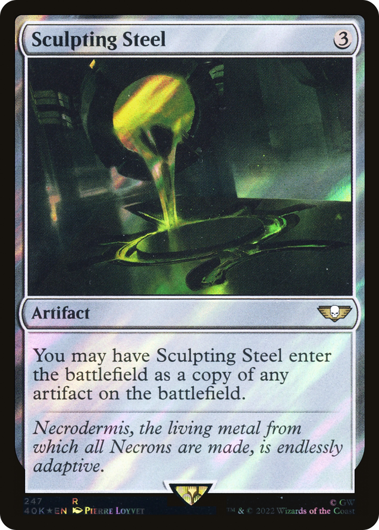 Sculpting Steel (40K-247★) - Warhammer 40,000 Commander Foil - Premium MTG Single from Wizards of the Coast - Just $0.90! Shop now at Game Crave Tournament Store