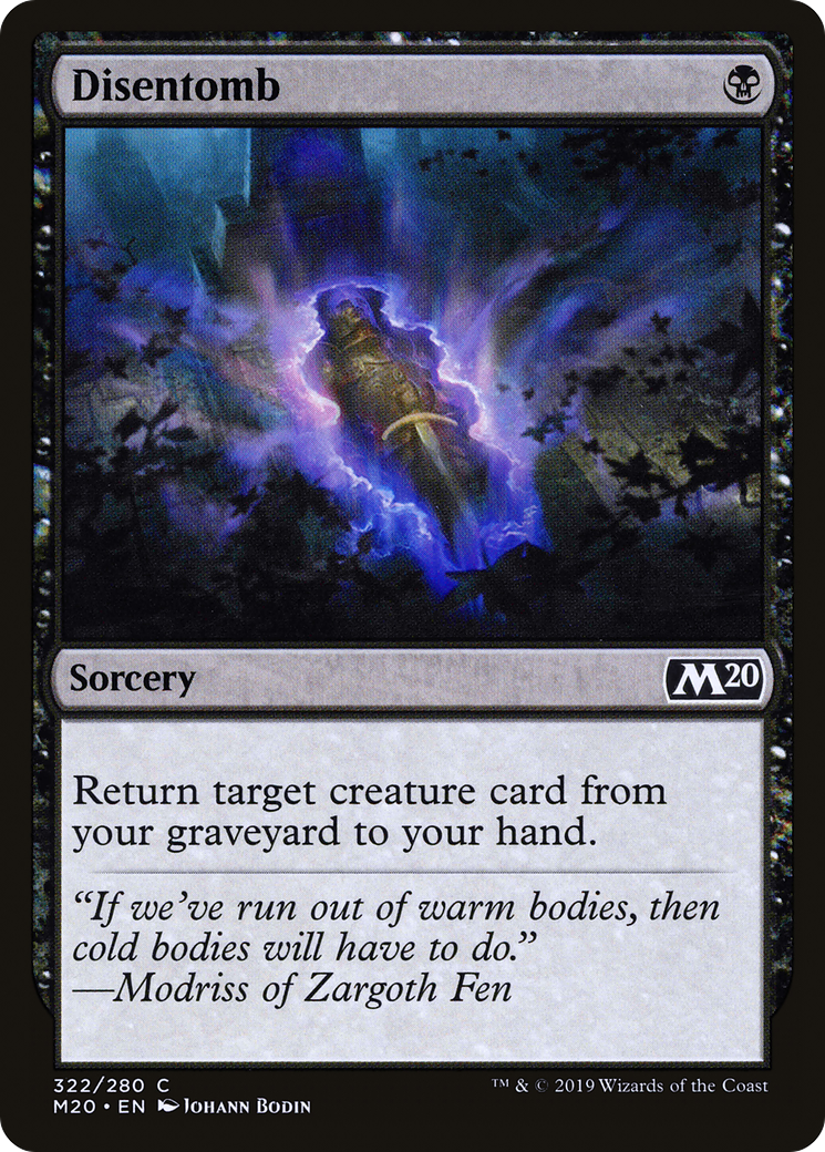 Disentomb (M20-322) - Core Set 2020 - Premium MTG Single from Wizards of the Coast - Just $0.16! Shop now at Game Crave Tournament Store