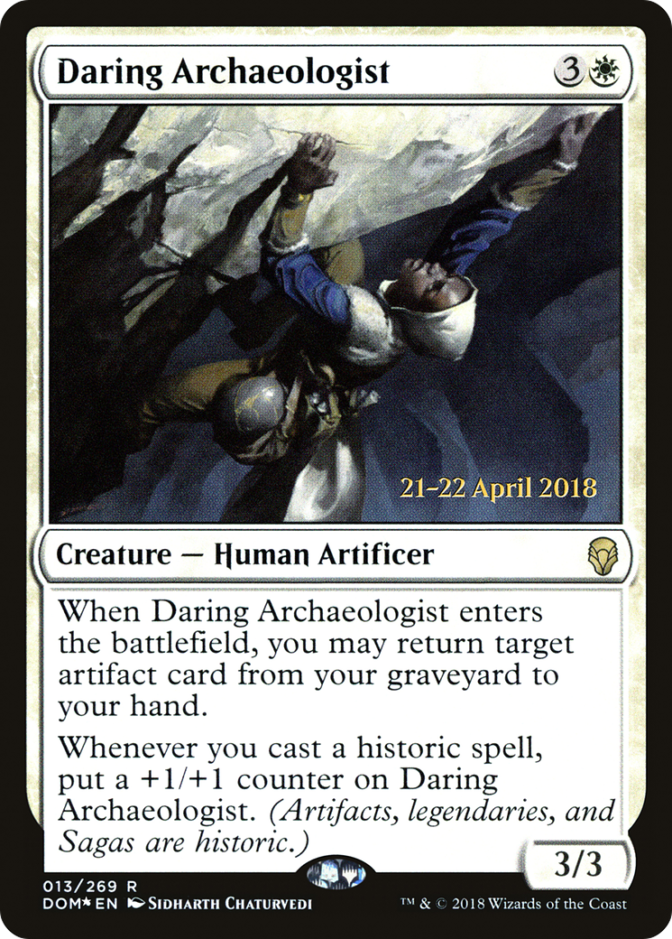 Daring Archaeologist (PDOM-13S) - Dominaria Promos Foil - Premium MTG Single from Wizards of the Coast - Just $0.25! Shop now at Game Crave Tournament Store
