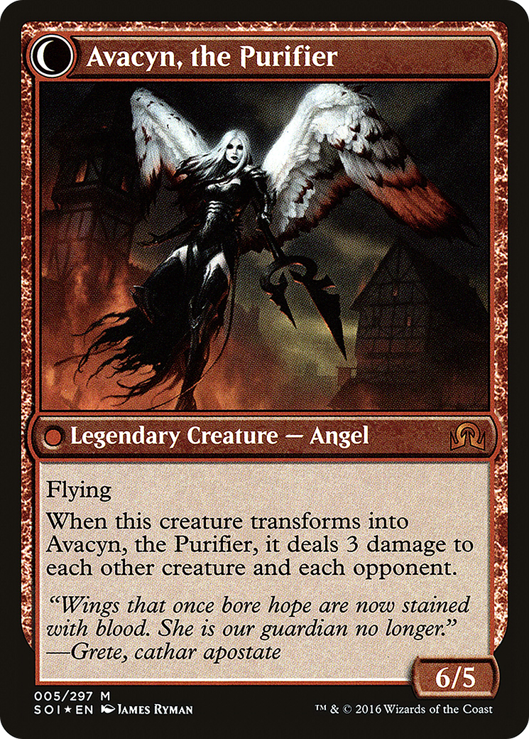 Archangel Avacyn // Avacyn, the Purifier (PSOI-05S) - Shadows over Innistrad Promos: (Double Faced Transform) Foil - Premium MTG Single from Wizards of the Coast - Just $1.94! Shop now at Game Crave Tournament Store