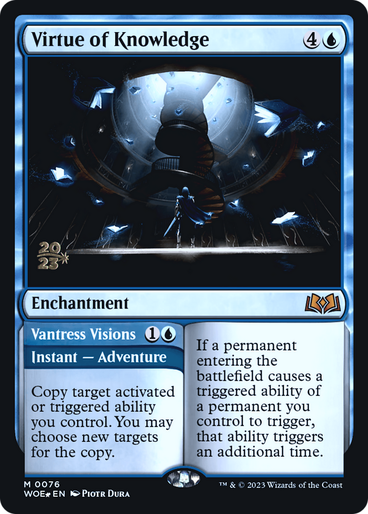 Virtue of Knowledge // Vantress Visions (PWOE-76S) - Wilds of Eldraine Promos Foil - Premium MTG Single from Wizards of the Coast - Just $1.42! Shop now at Game Crave Tournament Store