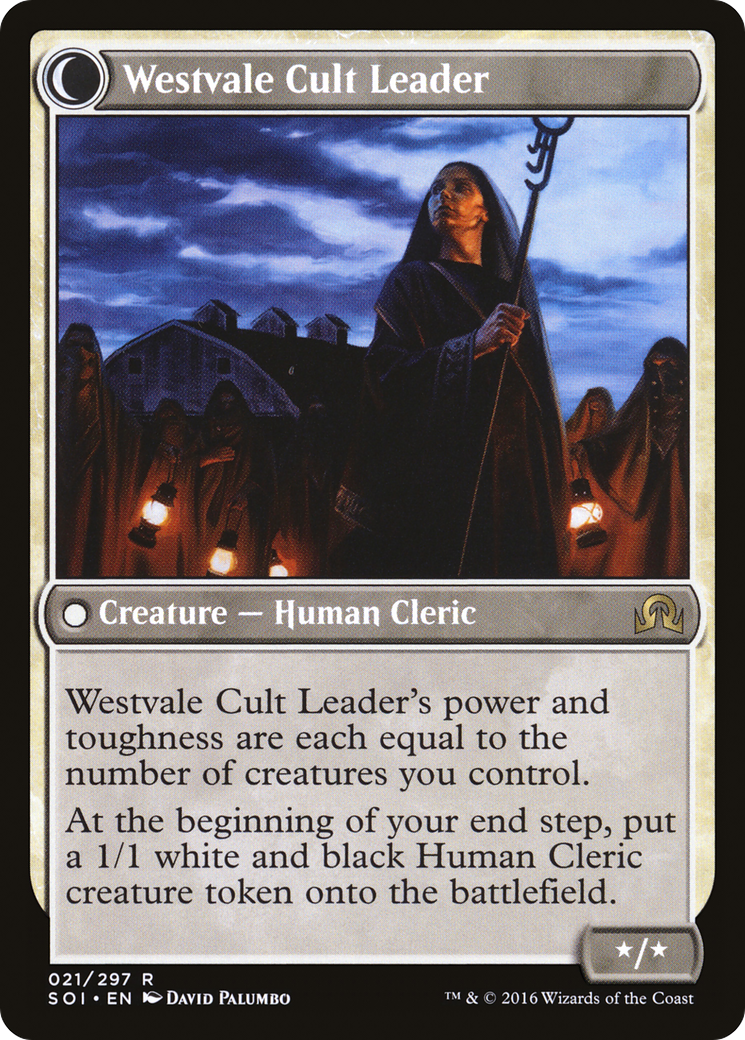 Hanweir Militia Captain // Westvale Cult Leader (SOI-021) - Shadows over Innistrad: (Double Faced Transform) Foil - Premium MTG Single from Wizards of the Coast - Just $0.34! Shop now at Game Crave Tournament Store