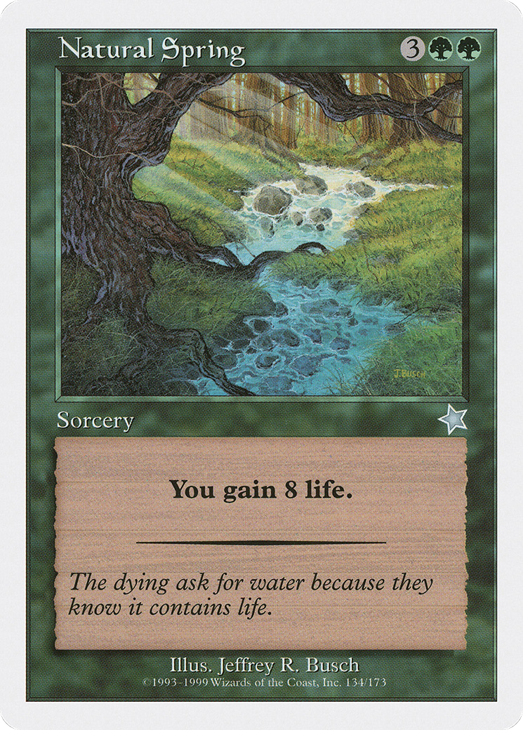 Natural Spring (S99-134) - Starter 1999 - Premium MTG Single from Wizards of the Coast - Just $0.08! Shop now at Game Crave Tournament Store