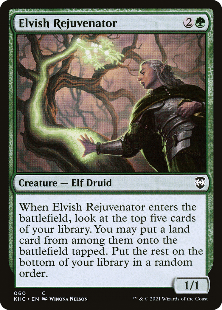 Elvish Rejuvenator (KHC-060) - Kaldheim Commander - Premium MTG Single from Wizards of the Coast - Just $0.08! Shop now at Game Crave Tournament Store