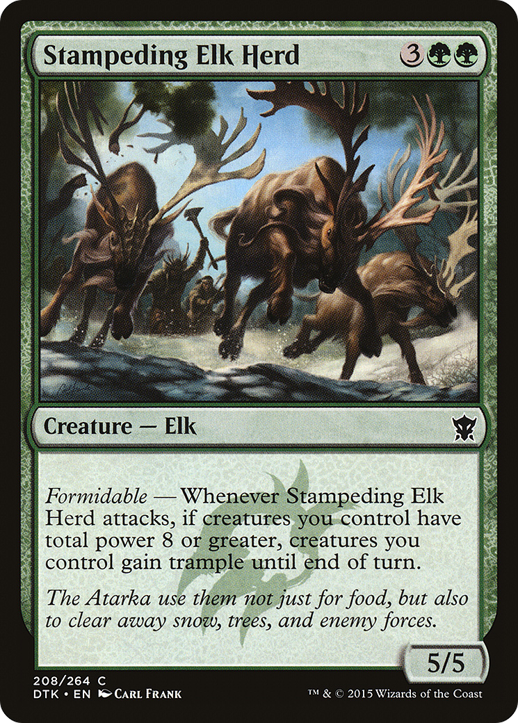 Stampeding Elk Herd (DTK-208) - Dragons of Tarkir - Premium MTG Single from Wizards of the Coast - Just $0.25! Shop now at Game Crave Tournament Store