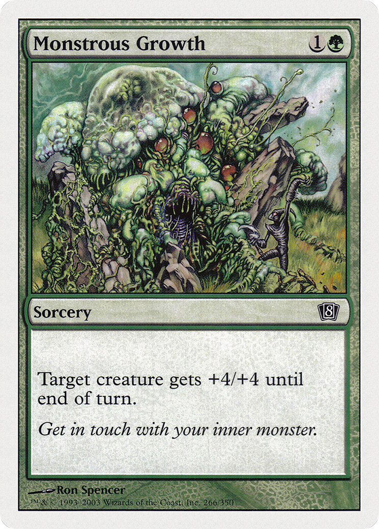 Monstrous Growth (8ED-266) - Eighth Edition - Premium MTG Single from Wizards of the Coast - Just $0.25! Shop now at Game Crave Tournament Store