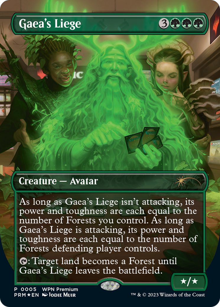 Gaea's Liege (PW24-005) - Wizards Play Network 2024 (Borderless) Foil - Premium MTG Single from Wizards of the Coast - Just $0.10! Shop now at Game Crave Tournament Store