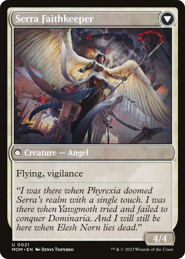 Invasion of Dominaria // Serra Faithkeeper (MOM-021) - March of the Machine - Premium MTG Single from Wizards of the Coast - Just $0.08! Shop now at Game Crave Tournament Store