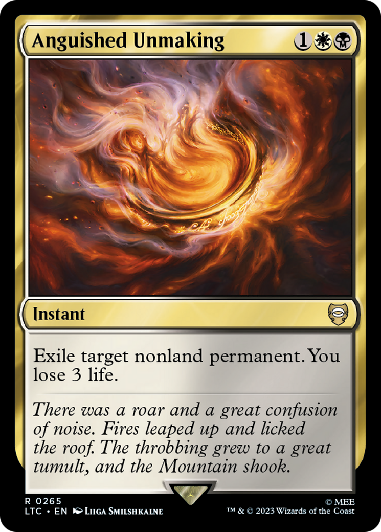 Anguished Unmaking (LTC-265) - Tales of Middle-earth Commander - Premium MTG Single from Wizards of the Coast - Just $0.35! Shop now at Game Crave Tournament Store