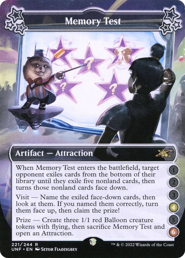Memory Test (UNF-221A) - Unfinity - Premium MTG Single from Wizards of the Coast - Just $0.08! Shop now at Game Crave Tournament Store
