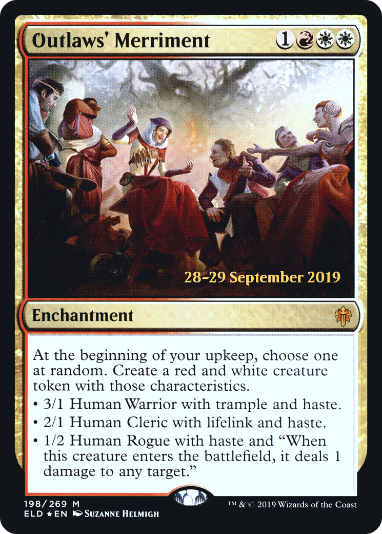 Outlaws' Merriment (PELD-198S) - Throne of Eldraine Promos Foil - Premium MTG Single from Wizards of the Coast - Just $0.26! Shop now at Game Crave Tournament Store