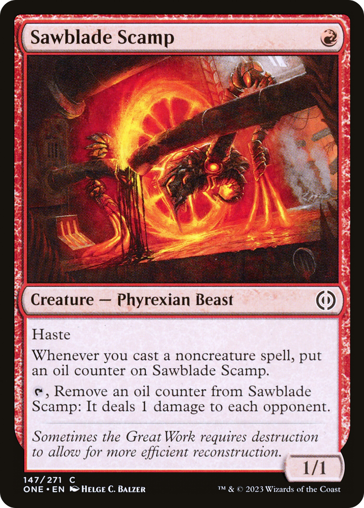 Sawblade Scamp (ONE-147) - Phyrexia: All Will Be One - Premium MTG Single from Wizards of the Coast - Just $0.08! Shop now at Game Crave Tournament Store