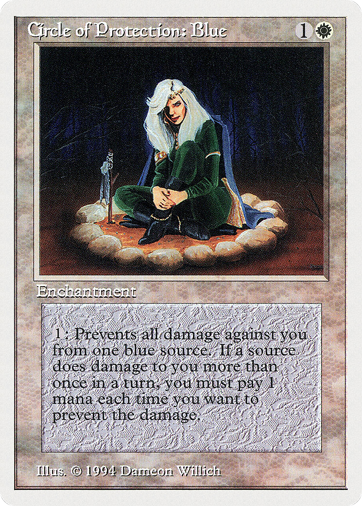 Circle of Protection: Blue (SUM-010) - Summer Magic / Edgar - Premium MTG Single from Wizards of the Coast - Just $0.08! Shop now at Game Crave Tournament Store
