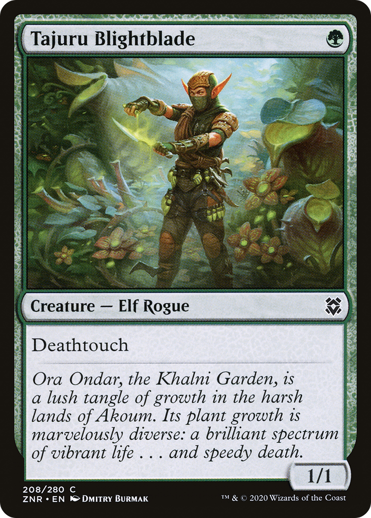 Tajuru Blightblade (ZNR-208) - Zendikar Rising Foil - Premium MTG Single from Wizards of the Coast - Just $0.08! Shop now at Game Crave Tournament Store