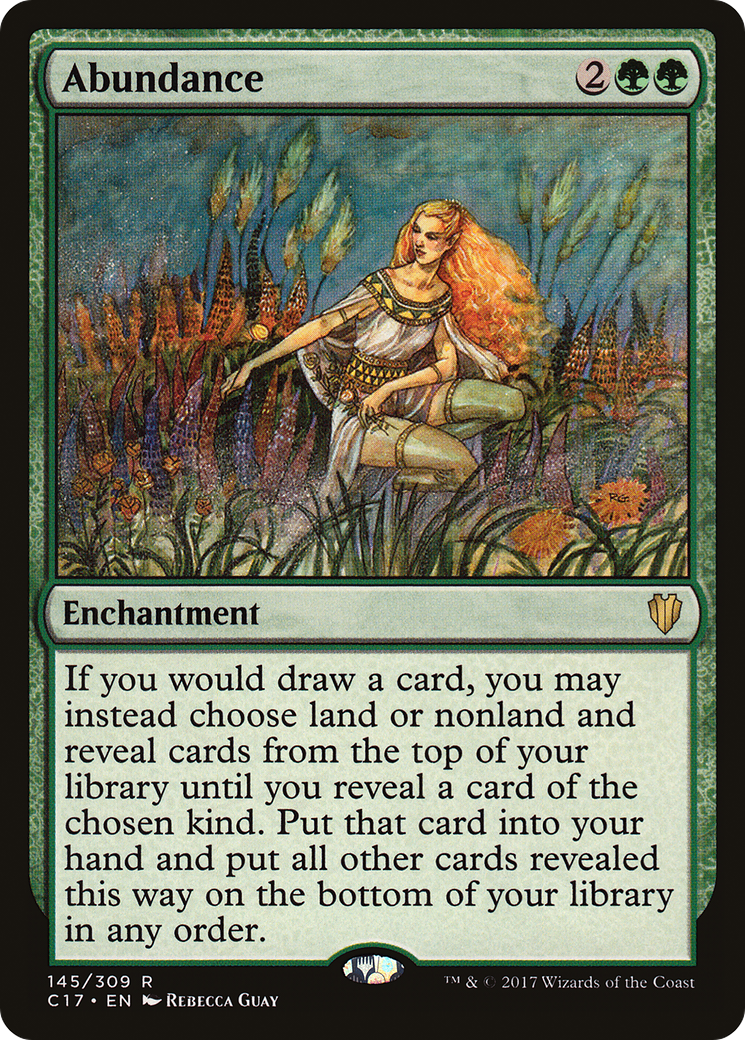 Abundance (C17-145) - Commander 2017 - Premium MTG Single from Wizards of the Coast - Just $0.13! Shop now at Game Crave Tournament Store