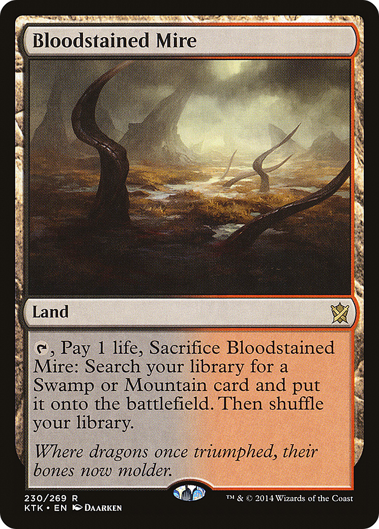 Bloodstained Mire (KTK-230) - Khans of Tarkir Foil - Premium MTG Single from Wizards of the Coast - Just $4.59! Shop now at Game Crave Tournament Store