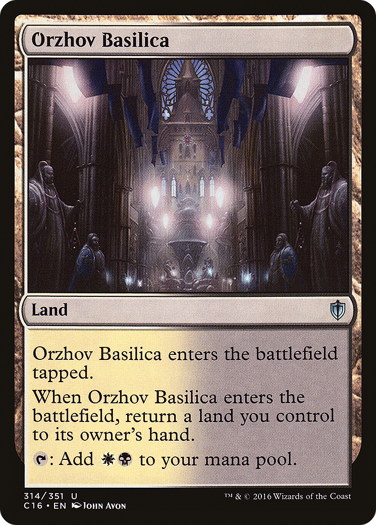 Orzhov Basilica (C16-314) - Commander 2016 - Premium MTG Single from Wizards of the Coast - Just $0.08! Shop now at Game Crave Tournament Store