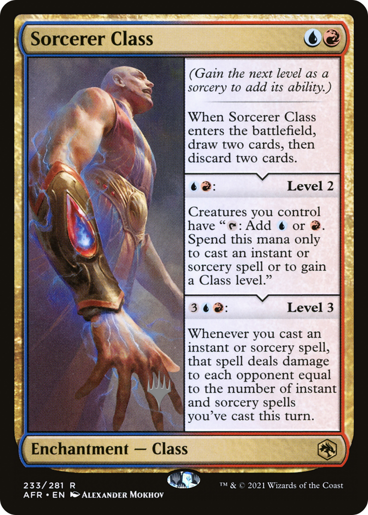 Sorcerer Class (PAFR-233P) - Adventures in the Forgotten Realms Promos Foil - Premium MTG Single from Wizards of the Coast - Just $1.60! Shop now at Game Crave Tournament Store