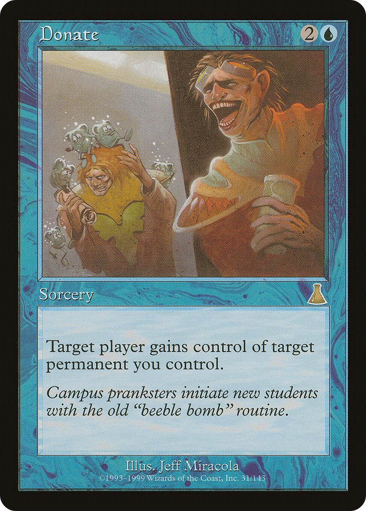 Donate (UDS-031) - Urza's Destiny Foil - Premium MTG Single from Wizards of the Coast - Just $13.99! Shop now at Game Crave Tournament Store