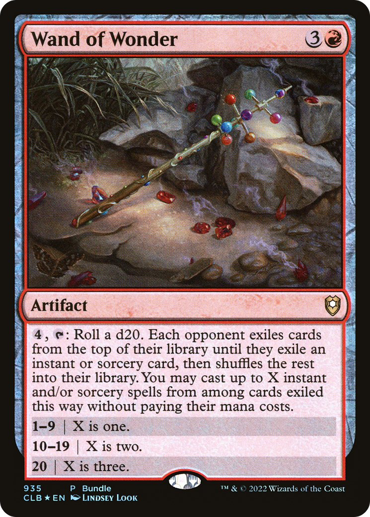 Wand of Wonder (CLB-935) - Commander Legends: Battle for Baldur's Gate Foil - Premium MTG Single from Wizards of the Coast - Just $0.31! Shop now at Game Crave Tournament Store
