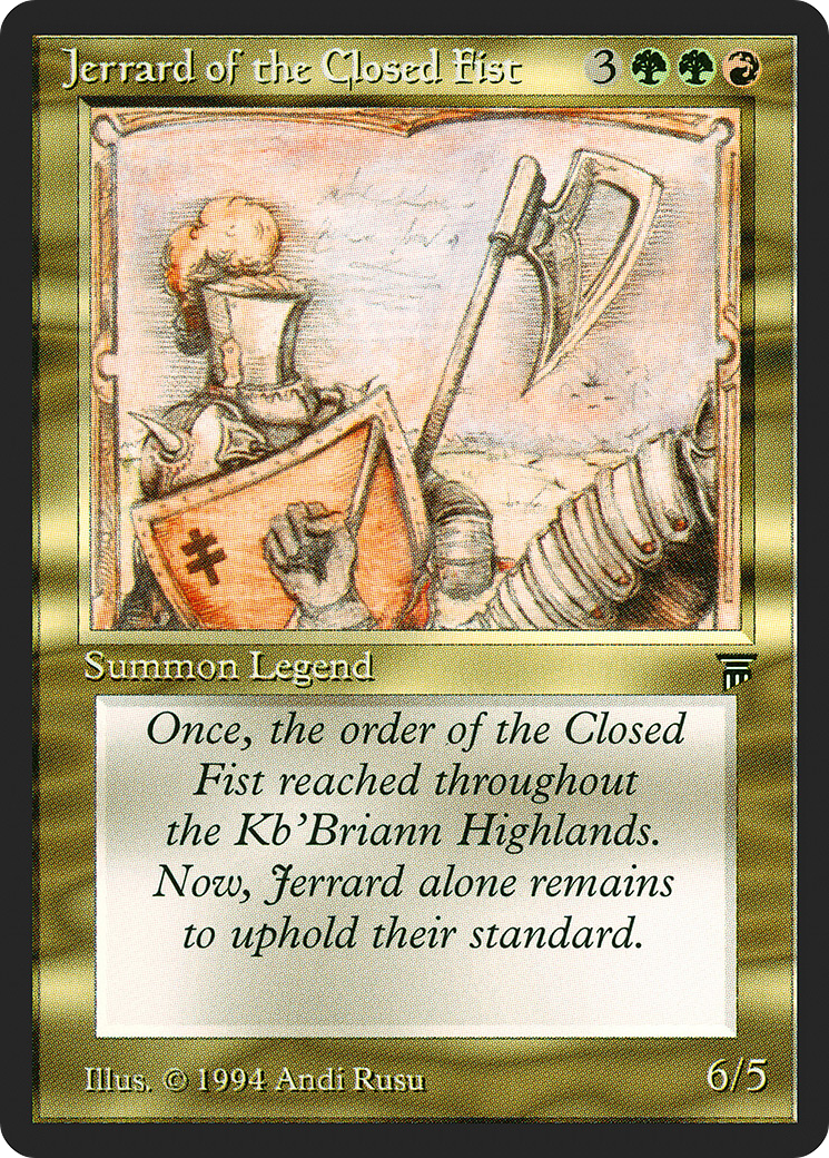 Jerrard of the Closed Fist (LEG-235) - Legends - Premium MTG Single from Wizards of the Coast - Just $0.72! Shop now at Game Crave Tournament Store